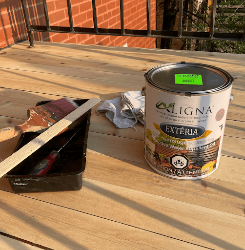 Balcons et patios en bois huilés: mes conseils